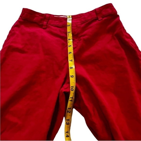 Frank & Eileen Kinsale Performance Pant Raw Hem High Rise 2 Red classic cropped - Picture 15 of 15
